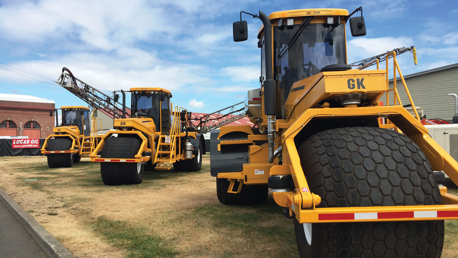 The GK 3W6 Sprayer was featured at the Oregon State Fair. It has been updated with a more fuel-efficient engine and 200 percent stronger frame.